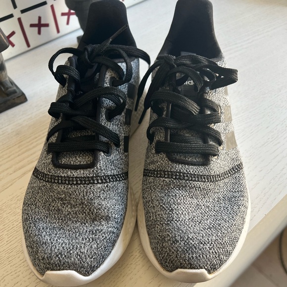 Adidas Knit Black and White Running Shoes- Cloud Comfort - Picture 1 of 6